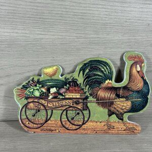 Vtg Charles Wysocki CockA Doodle Doo #1 Prize Winning Promenade Bradford Plaque